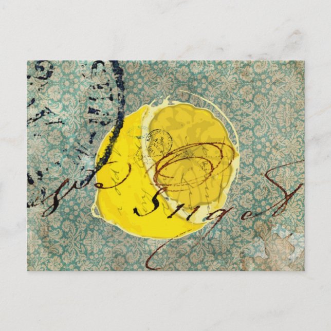 Cartão Postal Arte Digital de Limão (Frente)