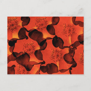 Cartão Postal Arte digital legal, moderna e única de padrão flor