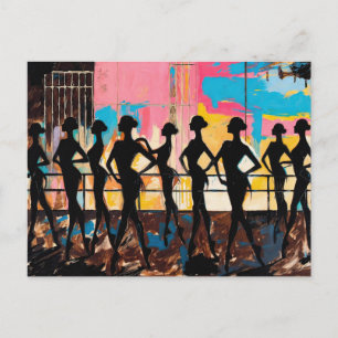 Cartão Postal Arte do Balé (#2) pintura a óleo