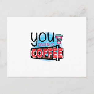 Cartão Postal Arte do Café Você Me Conquistou Com Café