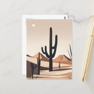 Cartão Postal Arte do deserto minimalista