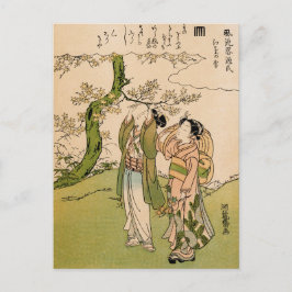 Cartão Postal Arte do Japão - Amantes do Koryusai