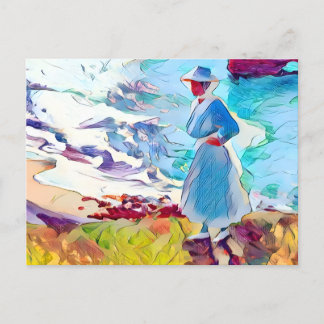 Cartão Postal Arte do Mar