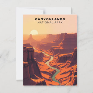 Cartão Postal Arte do Parque Nacional Canyonlands EUA