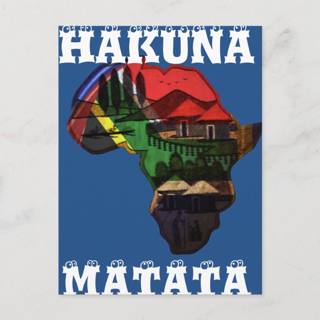 Cartão Postal Arte do Patrimônio Africano - Uma Fusão Cultural (Frente)