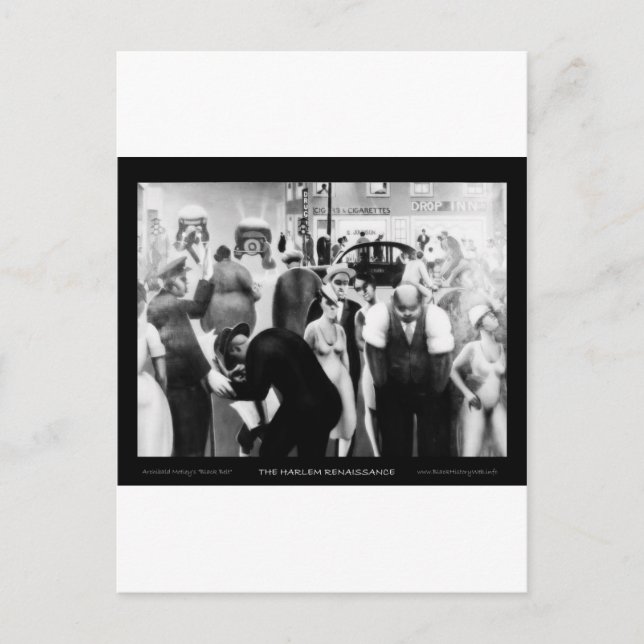 Cartão Postal Arte do Renascimento de Harlem - "Cinturão Negro" (Frente)
