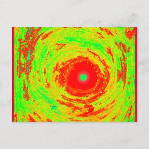 Cartão Postal Arte do Sol Vermelho 