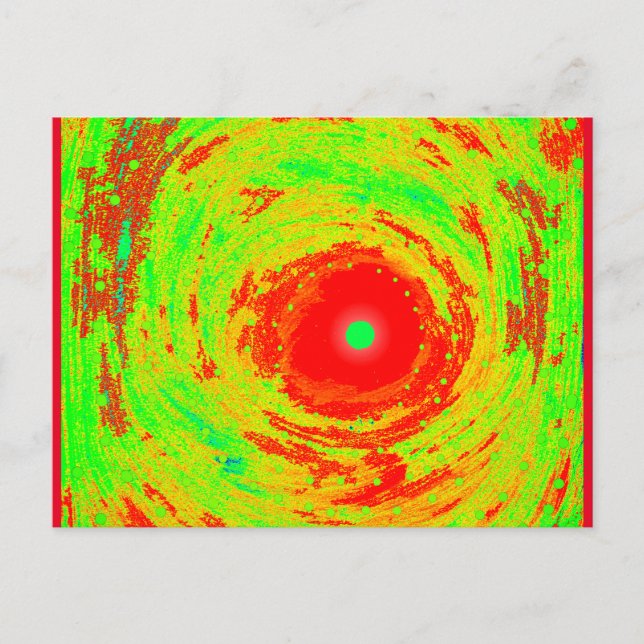 Cartão Postal Arte do Sol Vermelho (Frente)