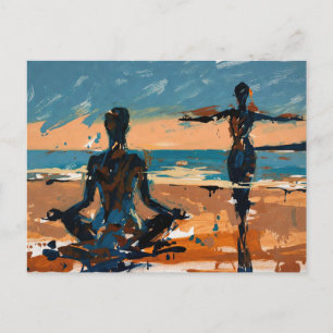 Cartão Postal Arte do Yoga (#3) pintura a óleo