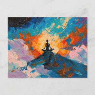 Cartão Postal Arte do Yoga (#4) pintura a óleo
