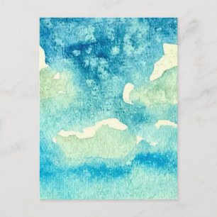Cartão Postal Arte em Aquarela de Nuvens