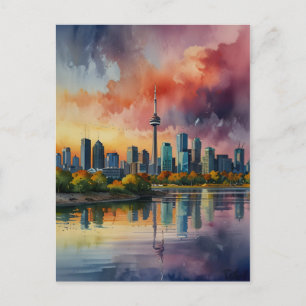 Cartão Postal arte em aquarela de Toronto
