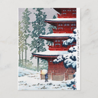 Cartão Postal Arte em paisagem legal oriental Hasui Kawase Winte