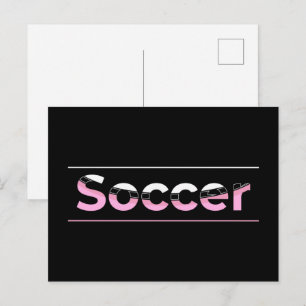 Cartão Postal Arte em Palavras Minimalista de Jogador de Futebol