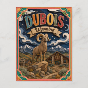 Cartão Postal Arte em Papel PopCut Estados Dubois Wyoming