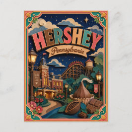 Cartão Postal Arte em Papel PopCut Estados Hershey Pensilvânia