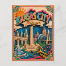 Arte em Papel PopCut Estados Kansas City Missouri