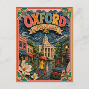Cartão Postal Arte em Papel PopCut Estados Oxford Mississippi
