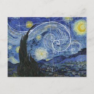 Cartão Postal Arte Encontra Matemática, Van Gogh Conhece Placa F