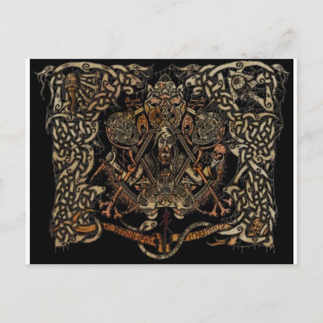 CARTÃO POSTAL ARTE ESCANDINAVA ANTIGA (Frente)