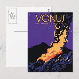 Cartão Postal Arte espacial do planeta Vênus