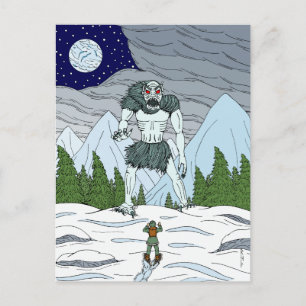 Cartão Postal Arte estranha de horror de Ithaqua
