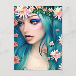 Cartão Postal Arte Etéreo | Fada Bonita | Pensando em Você