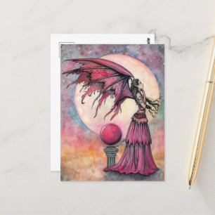 Cartão Postal Arte Fantasia Noturna de Fadas por Molly Harrison