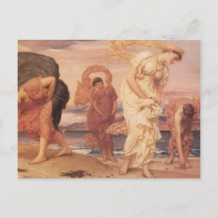 Cartão Postal Arte fina de Mulheres pelo Oceano