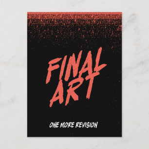 Cartão Postal Arte Final - Cartaz de filme de terror retrô