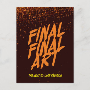 Cartão Postal Arte Final Final - Paródia de pôster de filme vint