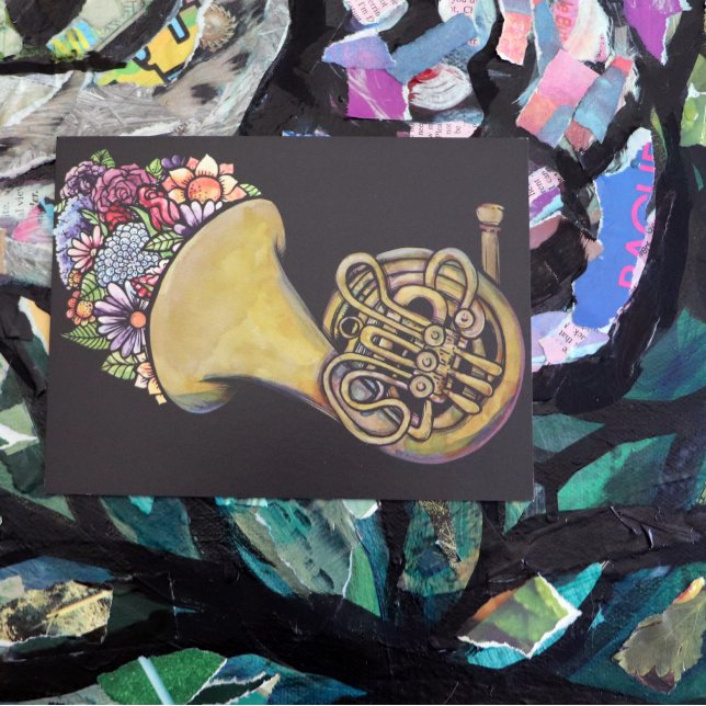 Cartão Postal Arte Floral Banda Francesa (Criador carregado)