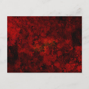 Cartão Postal Arte floral / padrão de flores moderno e legal