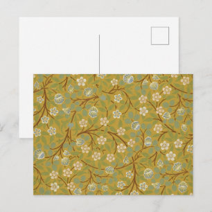 Cartão Postal Arte Floral Vintage de William Morris Clover