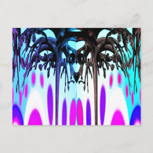 Cartão Postal arte florestal alienígena