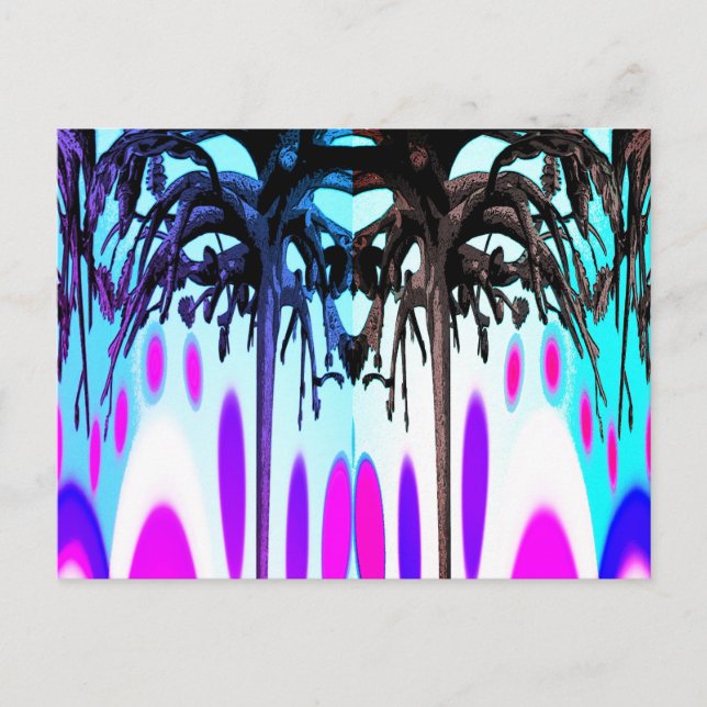 Cartão Postal arte florestal alienígena (Frente)