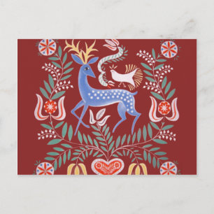 Cartão Postal Arte Folclórica Húngara