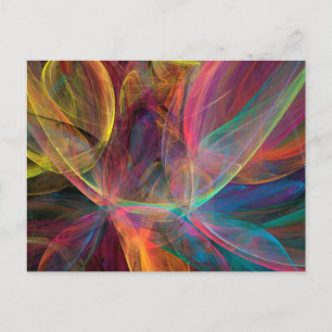 Cartão Postal Arte Fractal Arco-Íris
