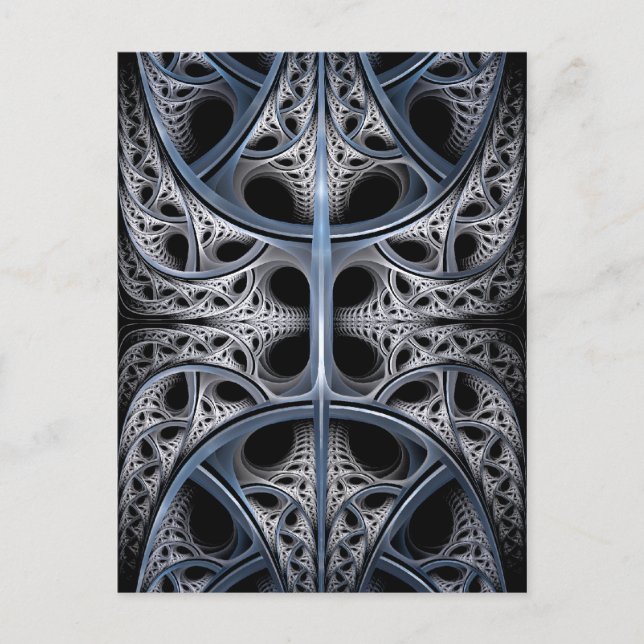 Cartão Postal Arte fractal da Sala Esquelética (Frente)