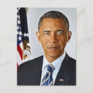 Cartão Postal Arte Fractal, Retrato Oficial Barack Obama