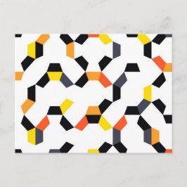Cartão Postal Arte geométrica moderna, única, legal, moderna, mo