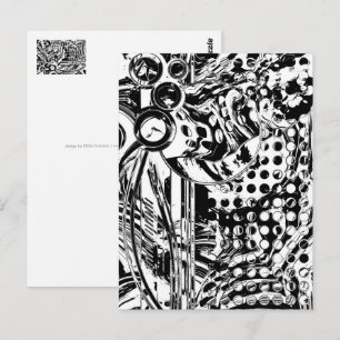 Cartão Postal Arte Geométrico Preto e Branco 20