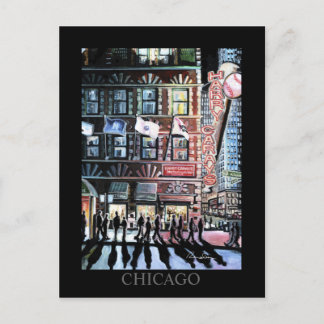 Cartão Postal Arte Harry Caray Chicago Randsom