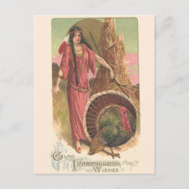 Cartão Postal Arte Incrível Nativa Americana