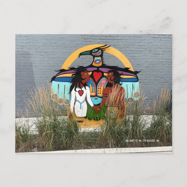 Cartão Postal Arte Indígena do Canadá (Frente)