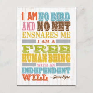 Cartão Postal Arte Inspiradora - Jane Eyre