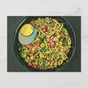 Cartão Postal Arte Japonesa Para Amantes De Comida