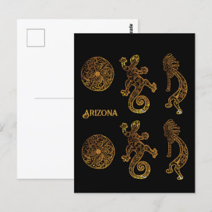 Cartão Postal Arte Kokopelli