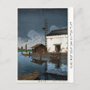 Cartão Postal Arte legal do dia chuvoso Hasui Kawase