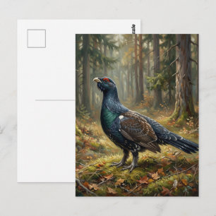 Cartão Postal Arte Majestosa do Tetraz-grande